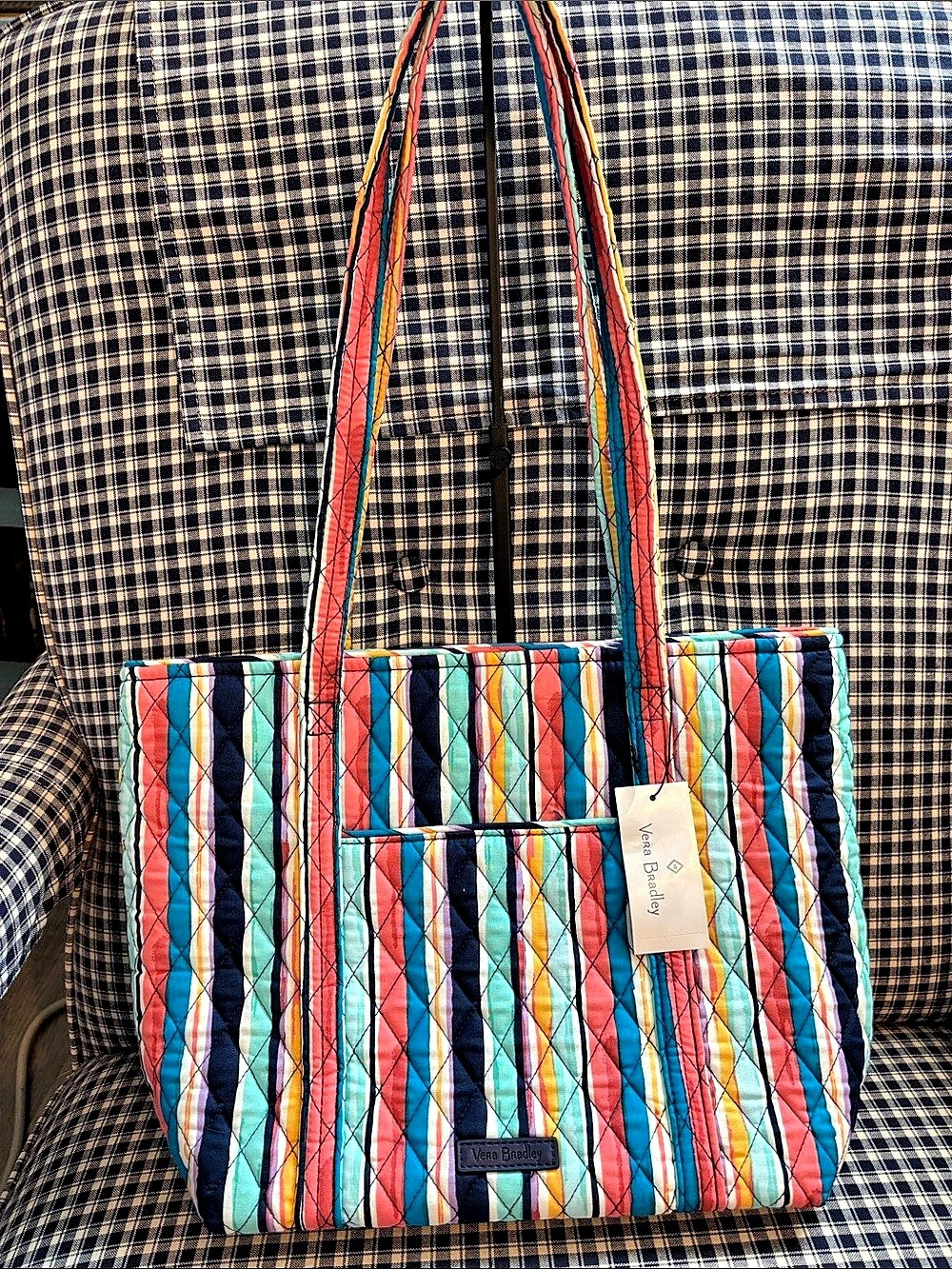 Vera Bradley Quilted Geometric Tote in Multicolor